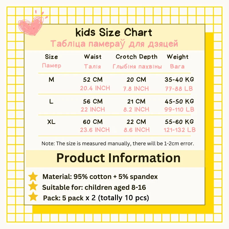 10 Pcs/Lot Soft Cotton Panties For Girls Teens Solid Girls Briefs Female Mid Waist Underwear Intimates Threaded Bow Underpants