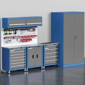 Combination Tool Cabinet,7 Drawer Tool Chest and 5 Drawer Tool Chest for Connected Use