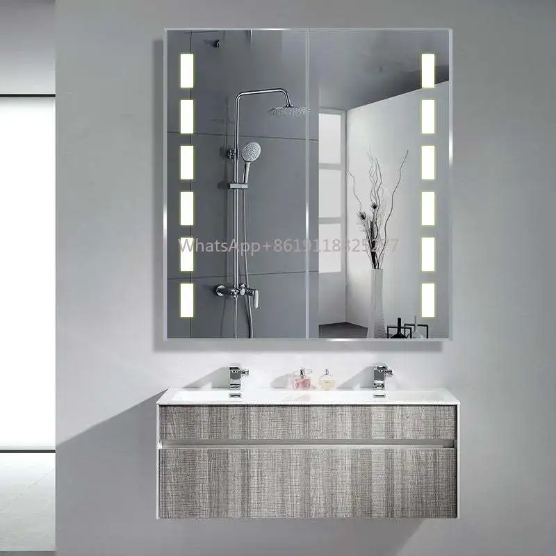 Luxury Modern Matte Floating Bathroom Vanity Mirror Cabinet Wall Mounted Bathroom Cabinet Set