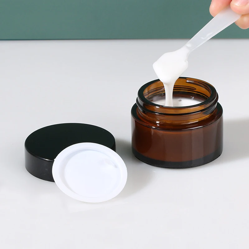 5g 10g 20g 30g 50g Glass Jars With Lids Round Cans Storage Pots Wide Mouth Empty Cosmetic Bottles For Creams Lotion Ointments