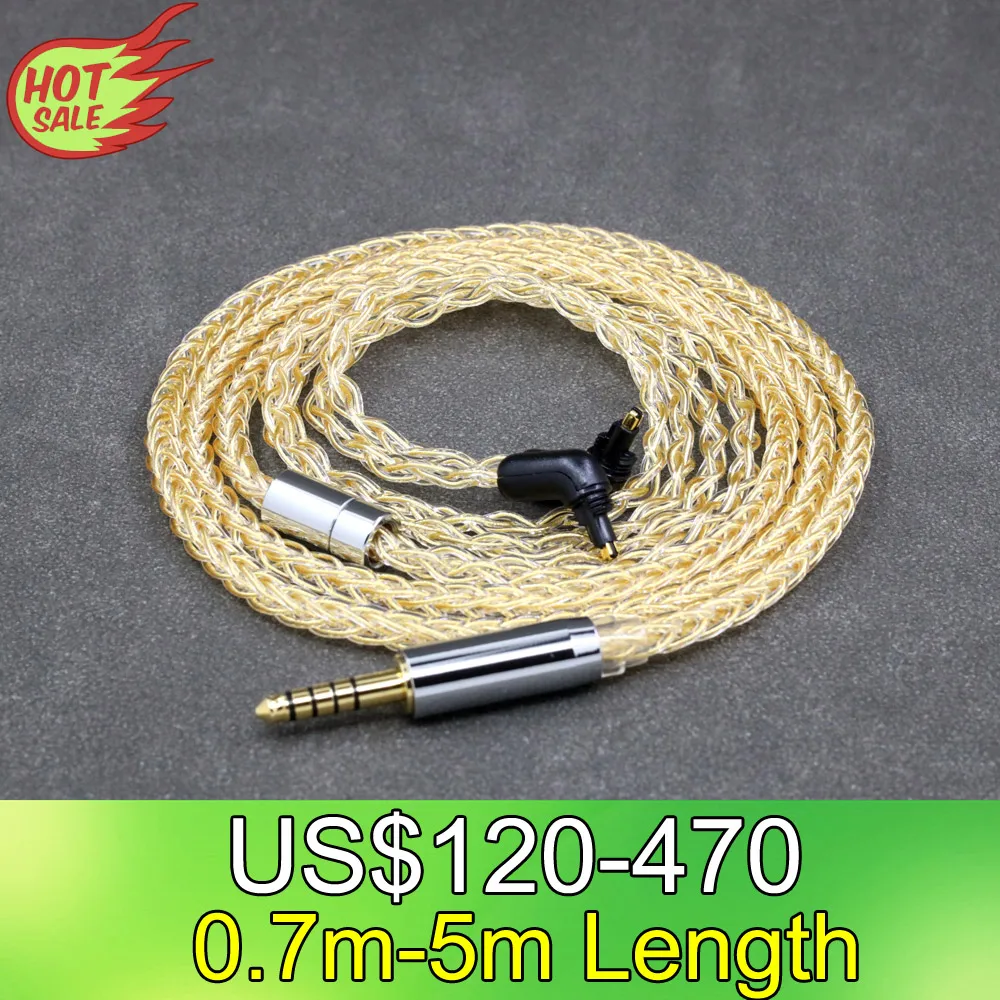 

8 Core 99% 7n Pure Silver 24k Gold Plated Earphone Cable For Sony MDR-EX1000 MDR-EX600 MDR-EX800 MDR-7550 LN008810