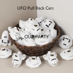 10Pcs Cute Flying Saucer Astronaut Pull Back Cars Toy for Kids Outer Space Theme Birthday Party Favors Goodie Bag Pinata Fillers