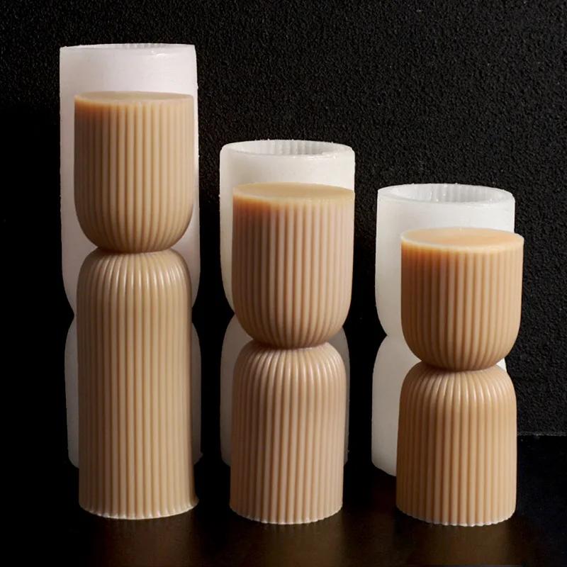 

Полосатая форма для свечей с колонной, сделай сам, полосатая цилиндрическая форма для свечей, ребристая форма для свечей с колонной, геометрическая форма для длинного колонна, домашний декор
