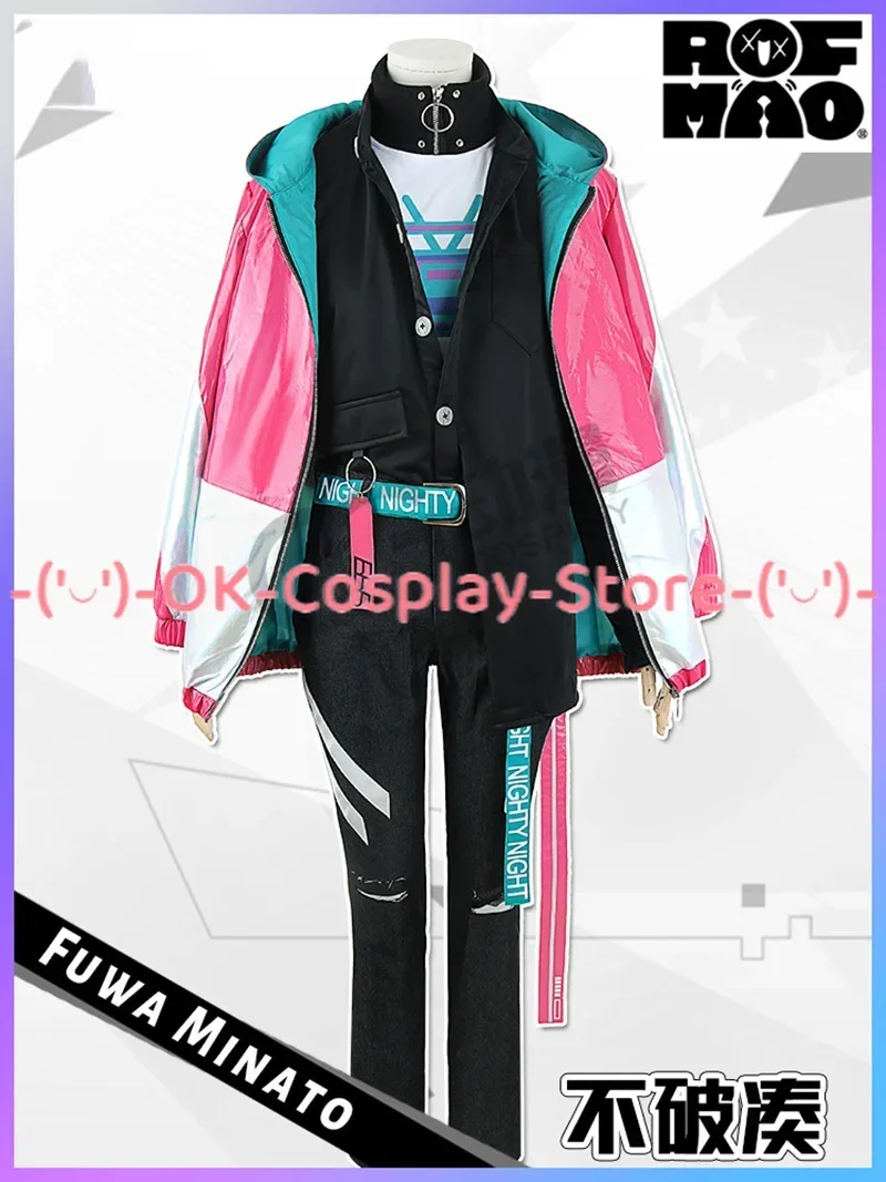 VTuber ROF-MAO Kagami Hayato Fuwa Minato Kaida Haru Kenmochi Touya Cosplay Costumes Halloween Party Uniform Custom Made