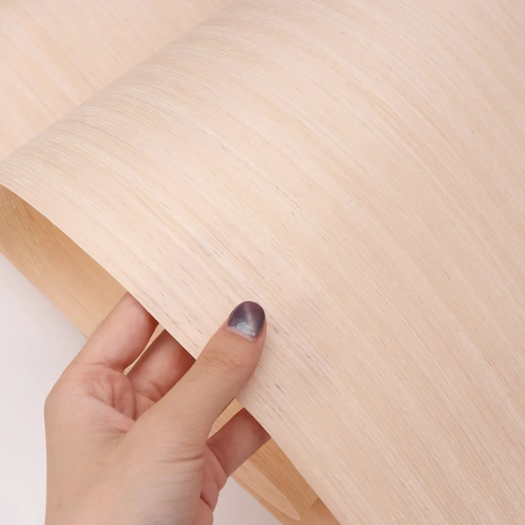 

L:2.5meters Width:580mm T:0.2mm TEngineered Wood Veneer Red Oak Straight Grain Sheets Furniture Cabinet Door Wooden Door Decor