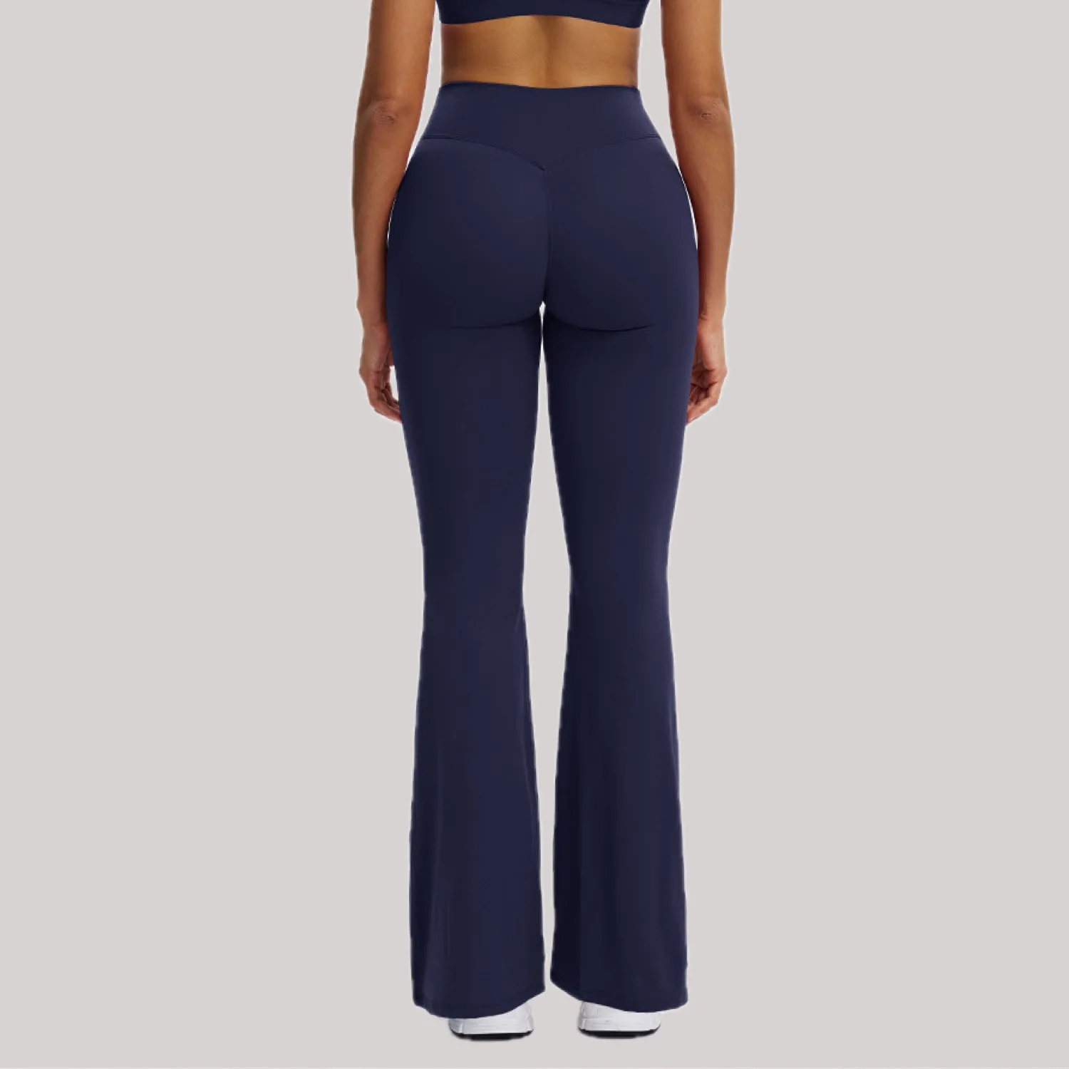 Yoga Pants Bell-bottoms Women Running Pants High Waisted Foldable Fitness Workout Leggings Hip Lifting Gym Push Up Sports Pants