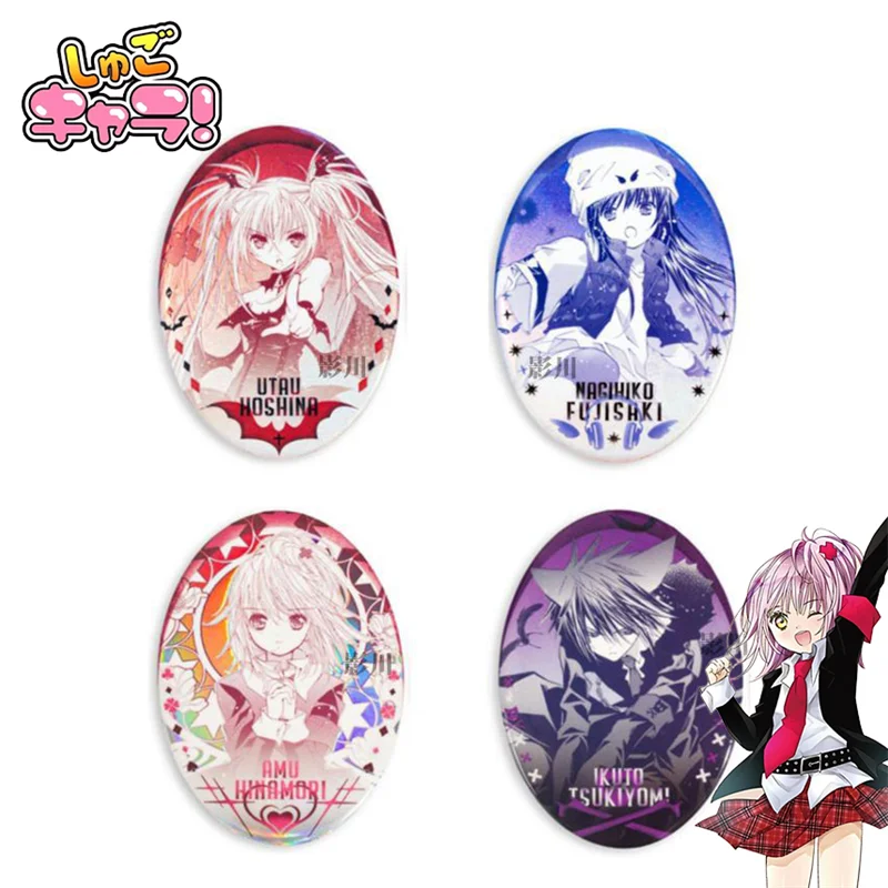 

Аниме Shugo Chara Hinamori Amu Ikuto Utau Nagihiko, значок для косплея, брошь, фигурка, булавки для лацканов, одежда, рюкзак, модная милая опора