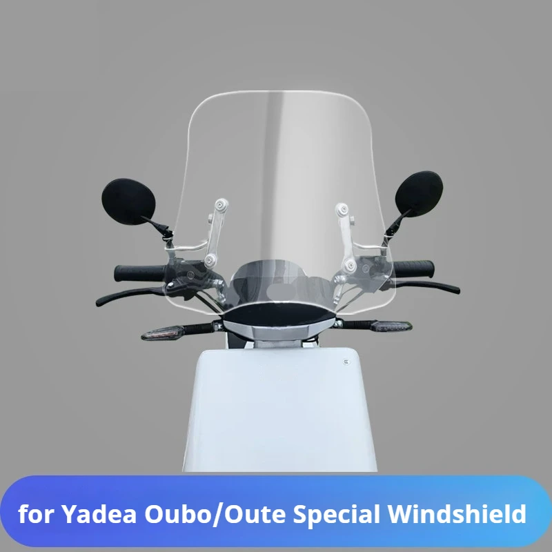 For Yadea Oubo Oute Electric Scooter Modified Front Windscreen, Heightened Wind Deflector Panel Mod Parts