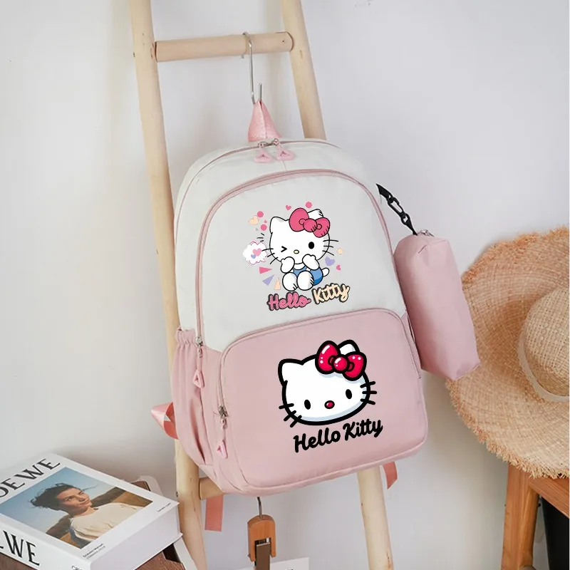 

Hello Kitty Students Fashion Backpack Women Cute Schoolbag Cartoon Anime Graphic Printed Backpacks Back To School Party Gifts