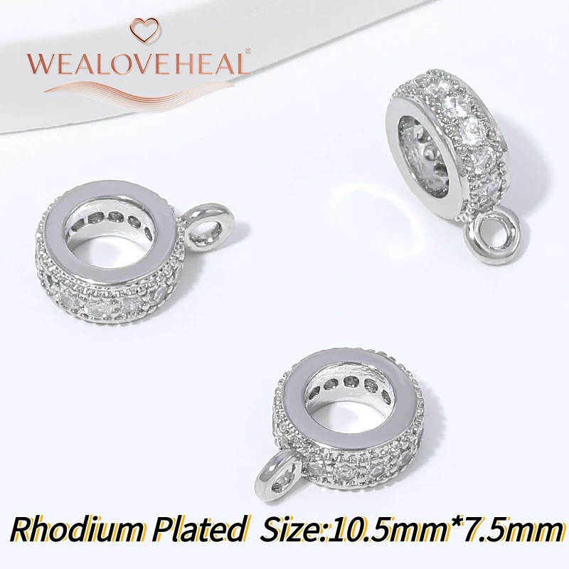 18K vergoldeter Messing-Micro-Pave-Zirkon-Rundverbinder für DIY-Perlenkettenanhänger, Schmuckherstellungszubehör – Detail 22
