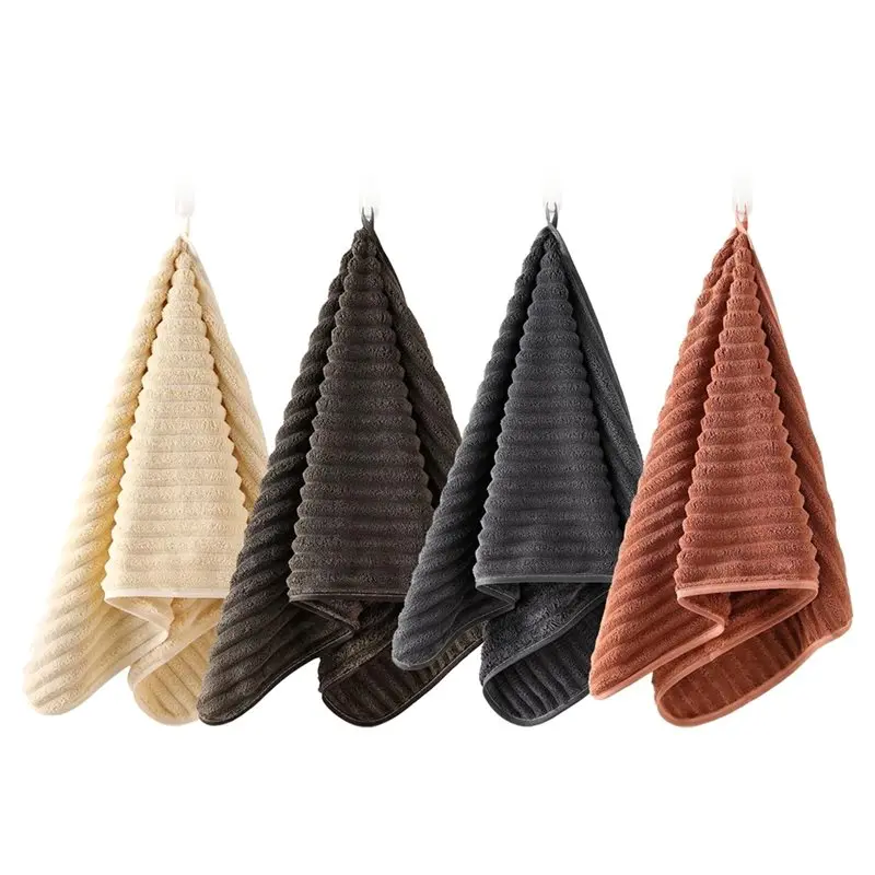 GYTB-Soft Microfiber Hand Towels 4-Pack Ultra-Absorbent Quick-Dry Bathroom Kitchen Spa Set