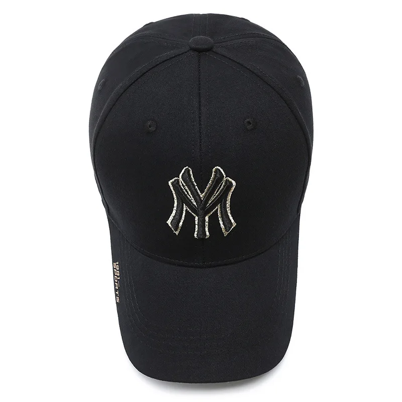 Boné de beisebol sólido bordado para homens e mulheres, snapback preto unissexo, MY Letter, MY Hip Hop Hat, moda ao ar livre, novo