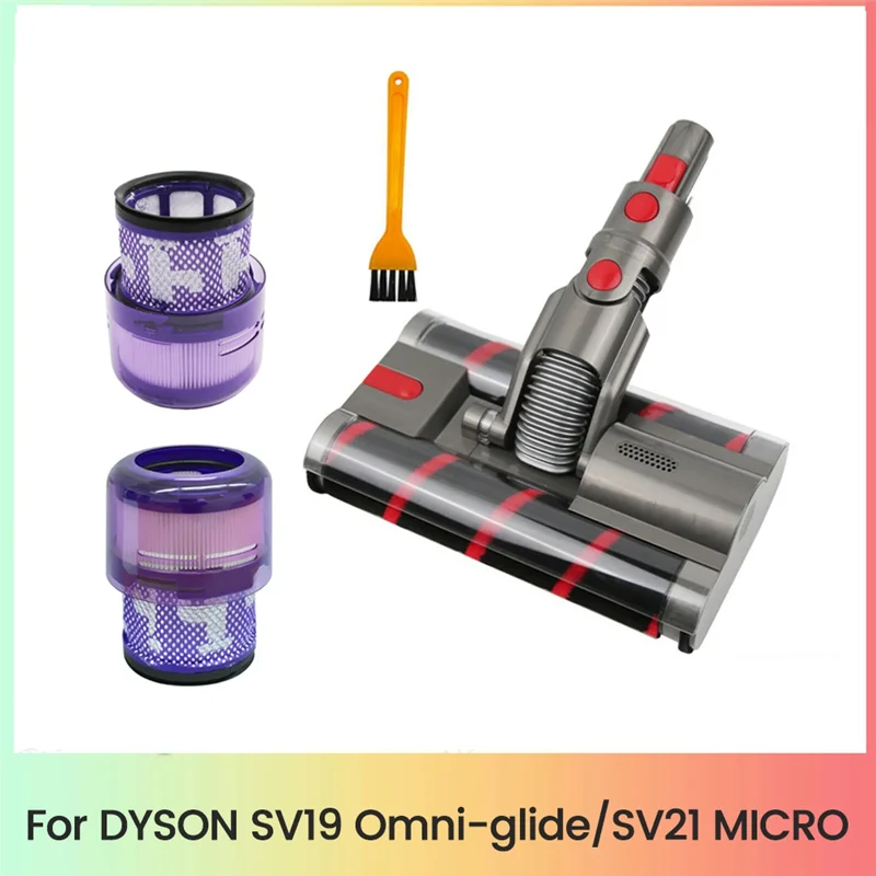 ABVI-ダイソンオムニグライド SV19/SV21 真空交換スペアパーツソフトローラークリーナーヘッドダブルローラーブラシ