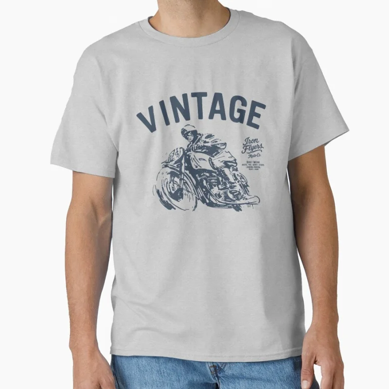 

Iron Flyers Vintage Moto Cycle vintage cafe race Funny road racer gift t shirt for Motocycle lover large size S-6XL tops