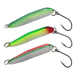 Luminous Metal Spoon 13g Hard Baits Spinner Bait Fishing Spoons Lure With Single Hook Jigging Fishing Lures