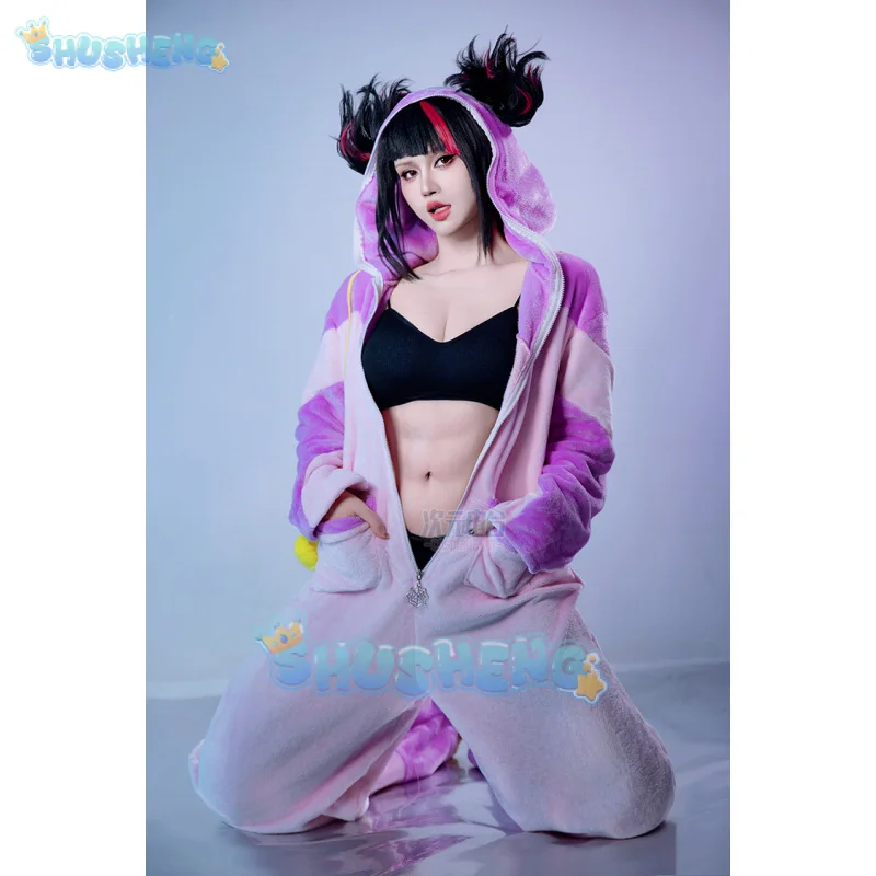 Game Street Fighter 6 Han Juri Cosplay Costume Cute and Handsome Men's and Women's Uniform  Set for Halloween Party