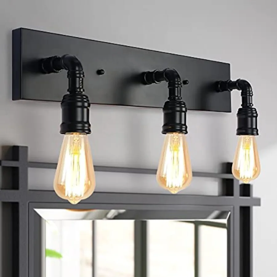 Bathroom Vanity Light Fixture Farmhouse Water Pipe Wall Sconce for Powder Room Industrial Wall Light for Dressing Room Bedroom