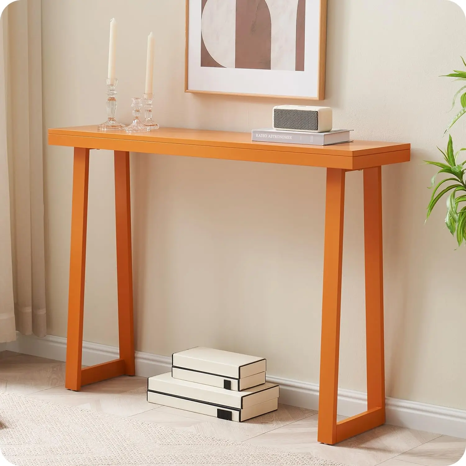 

44 Inch Narrow Console Table Entryway Sofa Hallway Bedroom Living Room Foyer Honey Customized