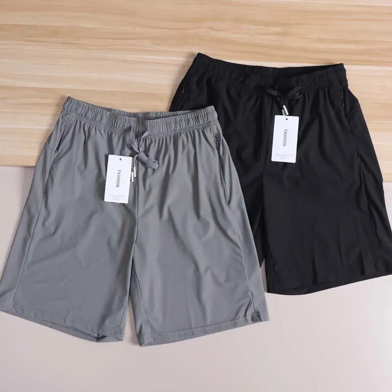 

Qui Dry Breathable Milk Silk Fabric Men's Summer Ice Silk Casual Pants orts Five-Quarter Length Straight Leg Fit