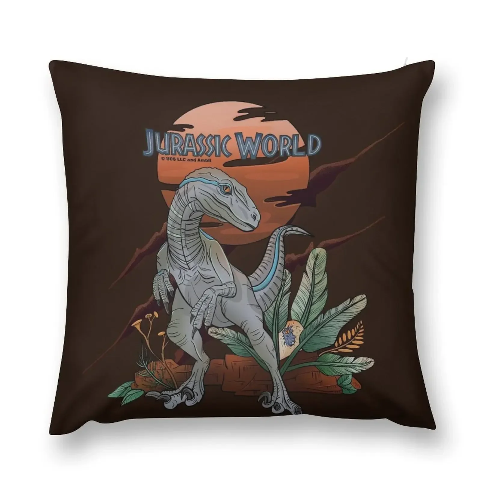 

Blue - Velociraptor - Jurassic World Throw Pillow Custom Cushion Decorative Sofa Cushions pillow