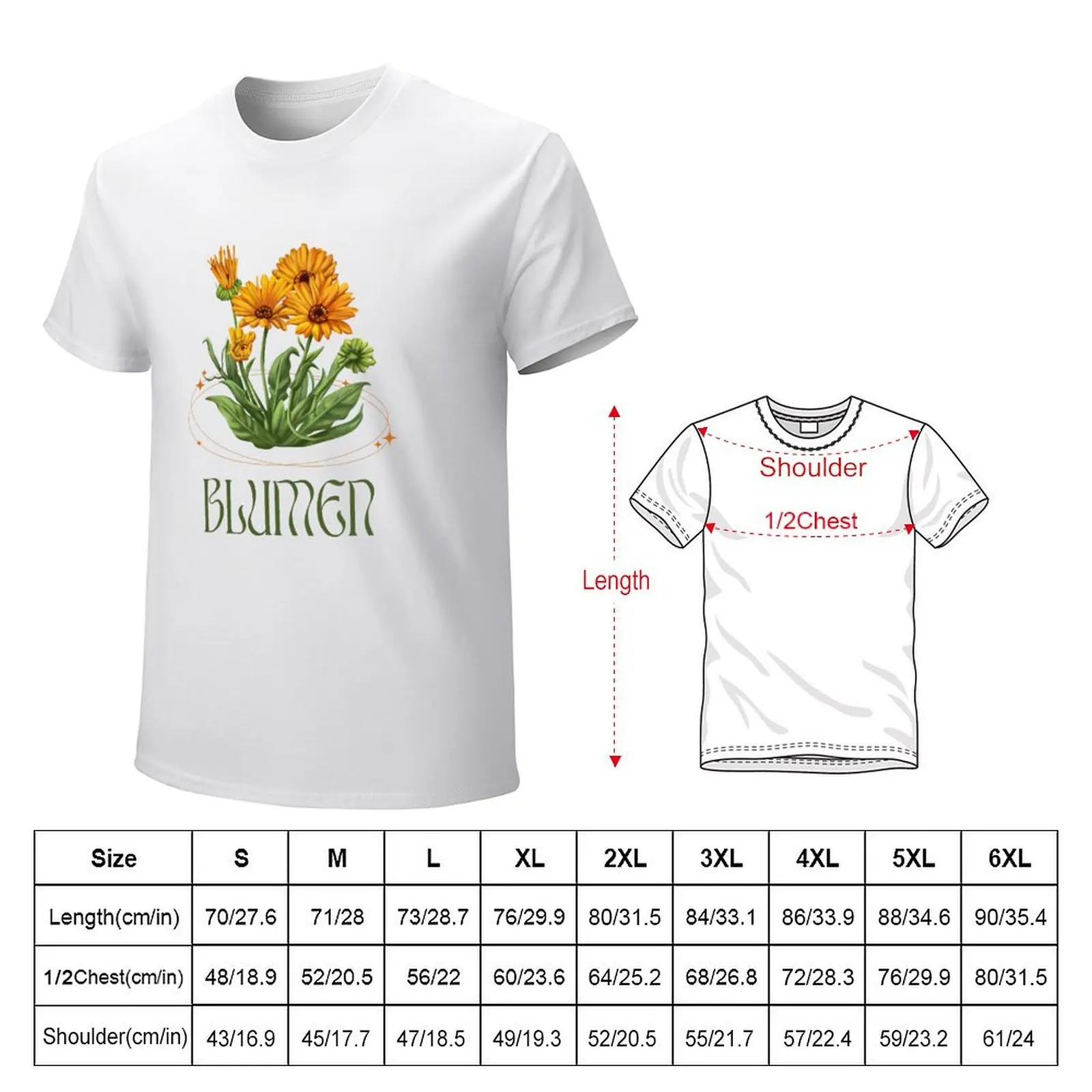 Blumen Yellow Background T-Shirt heavyweights plain mens big and tall t shirts