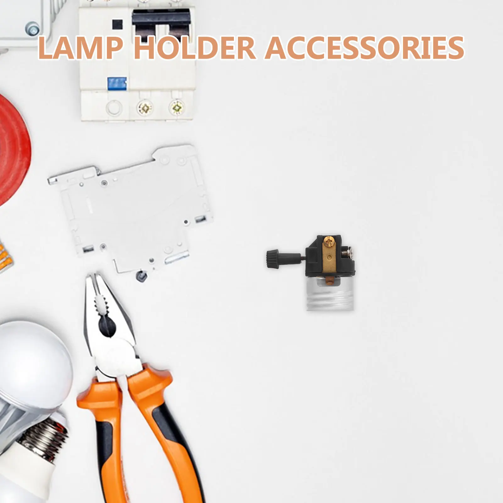 

6Pcs E26 Lamp Holder Aluminum Light Socket Replacement on Off Switch Knob Table Floor Lamp Repair Parts Light Bulb