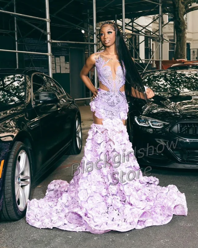 

Платья для выпускного вечера Vestidos De Gala 2025 Фиолетовый Элегантный и сексуальный тюль с вырезом Прозрачная Русалка длиной до пола, свадьба по индивидуальному заказу