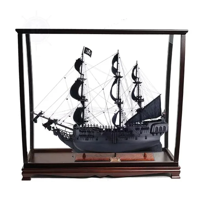 Large nautical style pirate ship desktop display cabinet handmade home decoration