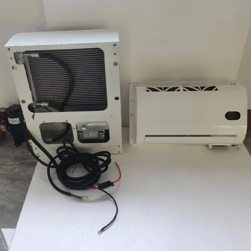 المقاوم للصدأ المقصورة النائمة بطارية وقوف السيارات برودة الكابينة شاحنة كهربائية 24 فولت 12 فولت مكيف الهواء لشاحنة سيارة مركبة #3