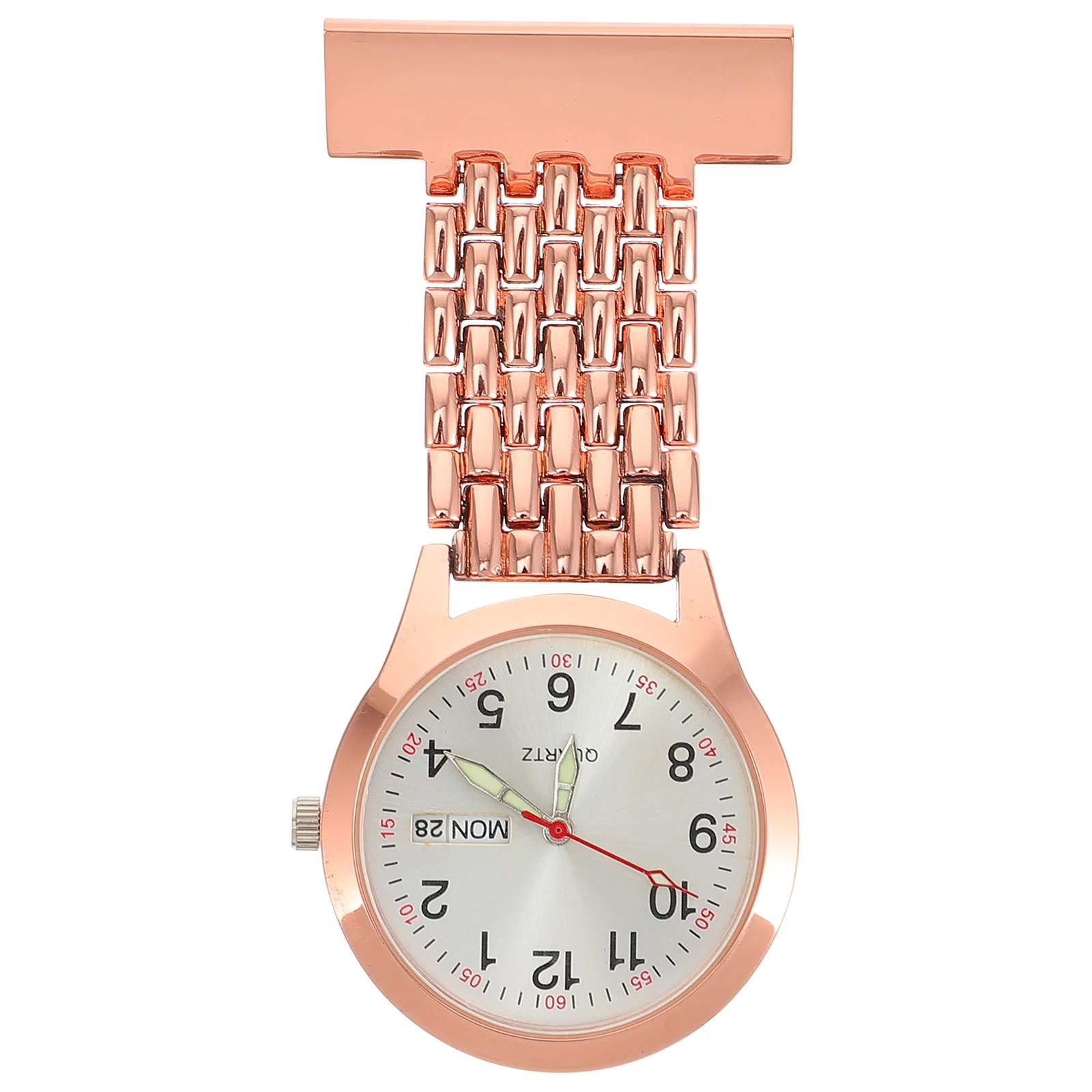 Medical Nurse Pocket Watch Practical for Nursing Clip Heart-shaped Gift Zinc Iron Alloy