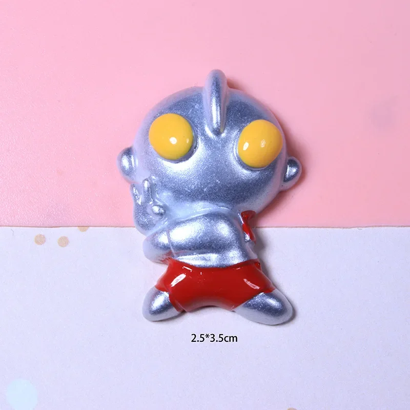 5pcs Cartoon Ultraman resin flatback cabochons jewelry accessories diy resin charms for scrapbooking embellishments