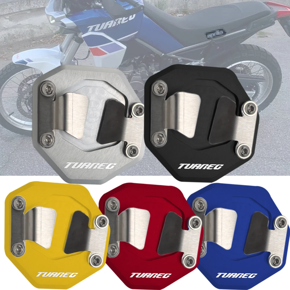 For Aprilia TUAREG 660 2021 2022 Motorcycle Accessories CNC Aluminum Kickstand Extension Plate Foot Side Stand Enlarge Pad