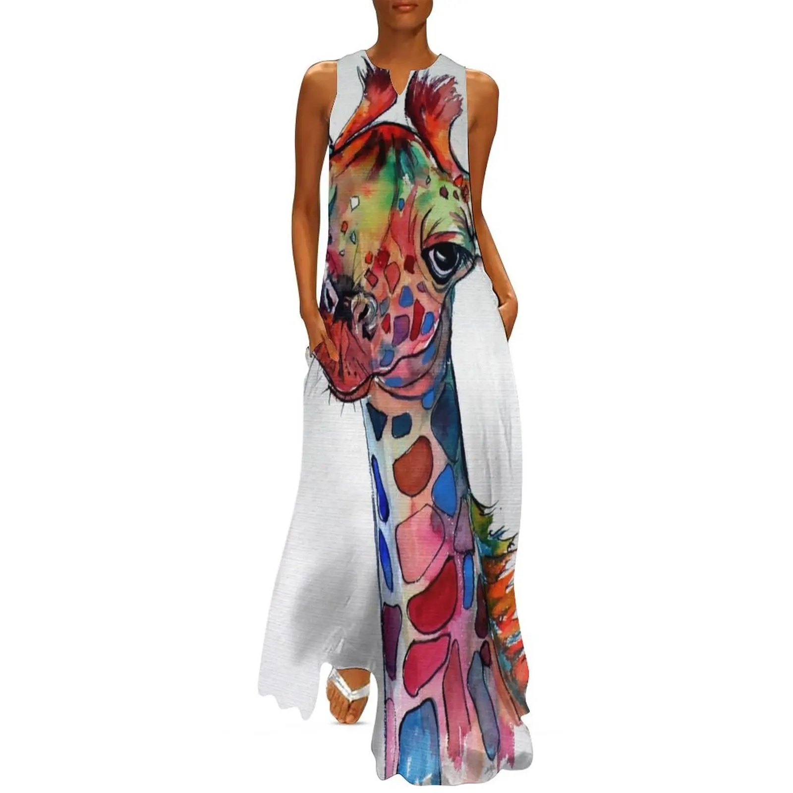 

Cute giraffe Long Dress luxury evening dress woman for wedding luxury woman party dress