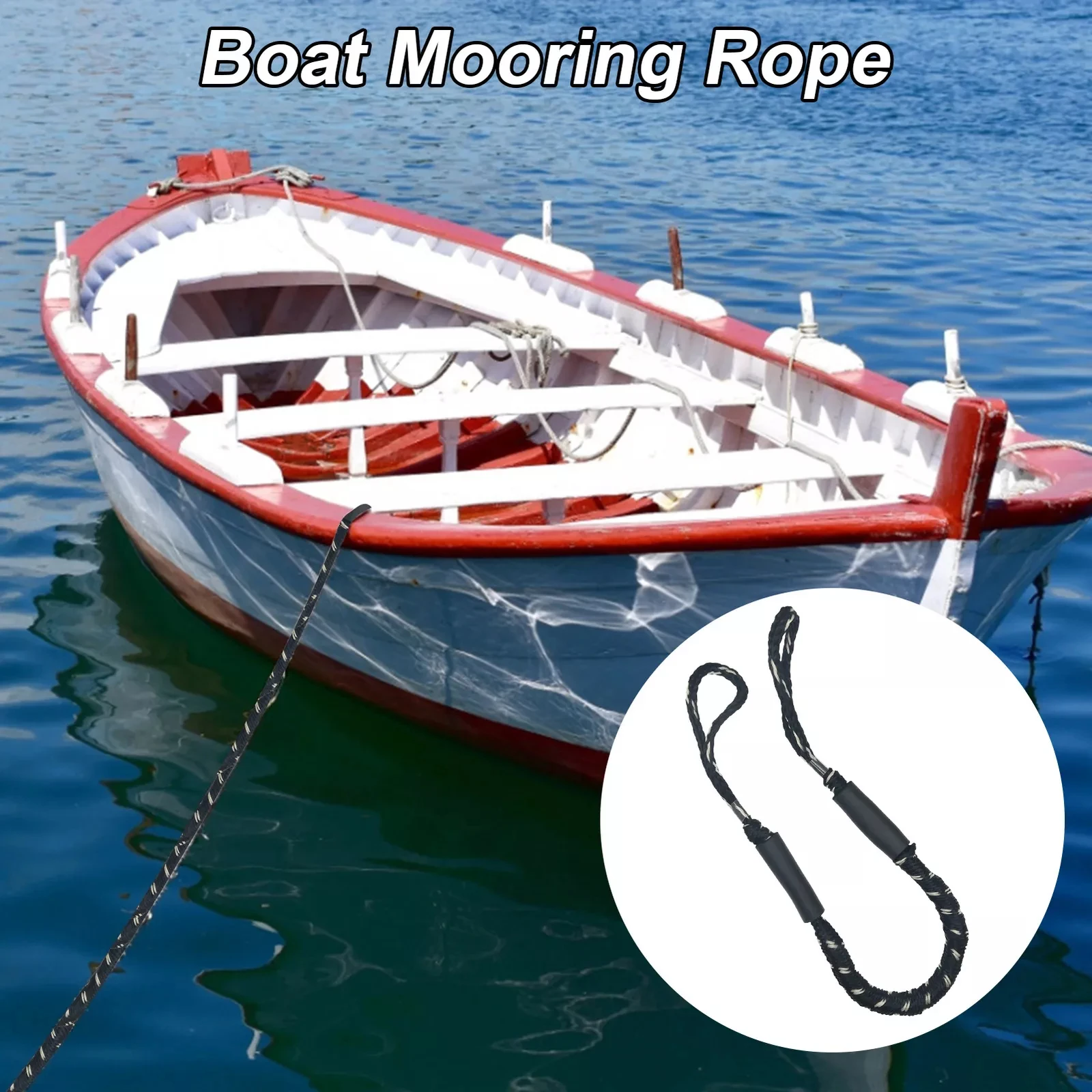 Marine Elastic Mooring Rope Boat Dock Bungee Dock Line Kayak Accessories Boat Docking Marine Activities Small Watercraft