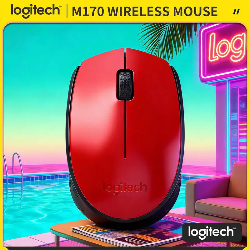

Logitech M170 Wireless Optical Mouse Plug & Play 2.4GHz USB Receiver 10m Range 12-Month Battery Compatible with Multiple Systems