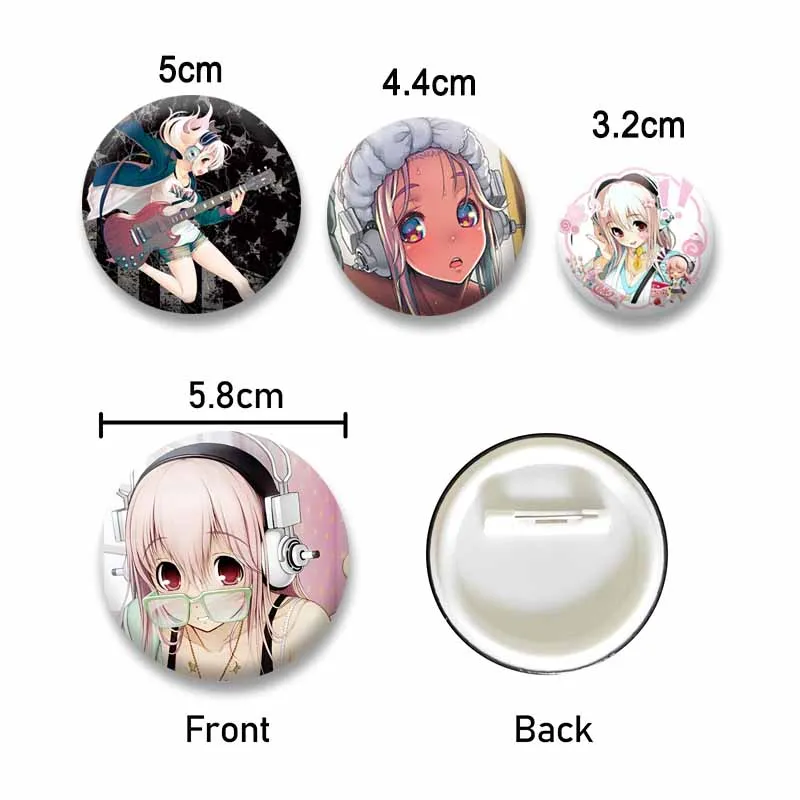 الكرتون الظاهري المغني سوبر سونيكو موضة بروش صفيح لينة زر دبابيس شارة مجوهرات لسترة حقيبة اكسسوارات المشجعين الهدايا