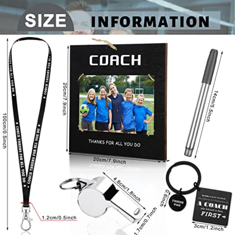 ชุดของขวัญขอบคุณโค้ชฟุตบอล 10 ชิ้น กรอบรูปไม้สำหรับใส่รูปภาพ ของขวัญแสดงความขอบคุณโค้ชฟุตบอล พร้อมพวงกุญแจขอบคุณ