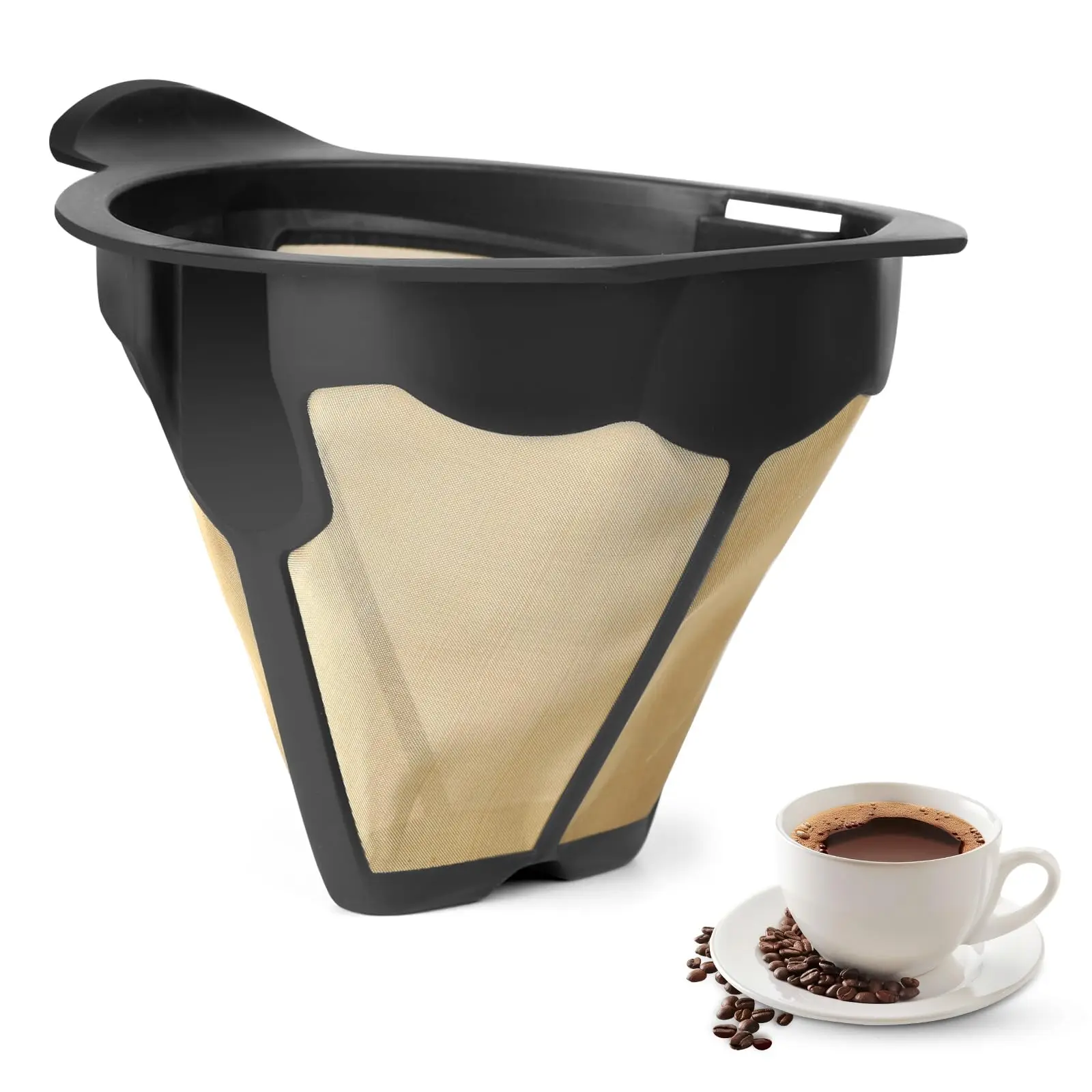

Reusable Coffee Filters for Coffee Machine Accessories, Black, 69g, 13*13*10cm, 1*Coffee Filter, Easy to Clean Under Tap Water,