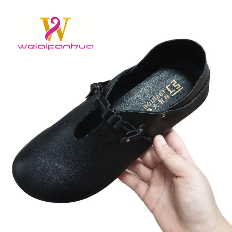 

Flats 2024 New Fall Genuine Leather Women's Flats Onon-Slip Plus Size 35-43 Women's Casual Shoes Luxury Shoes Women Mary Jane