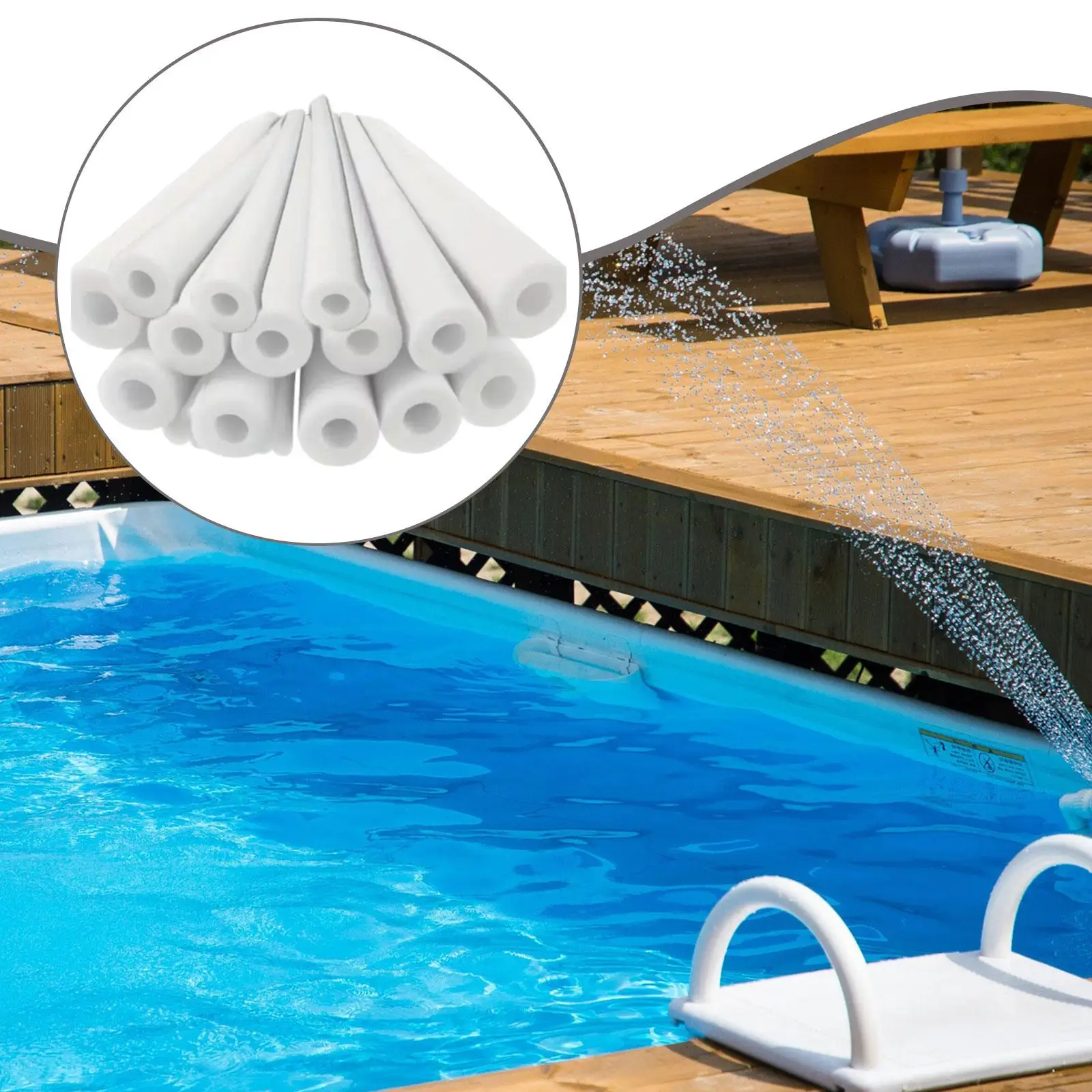 

20x Swimming Pool Noodles Professional Swimming Pool Floats Versatile Lightweight Hollow Tubes Accessories Swim Buoyancy Sticks
