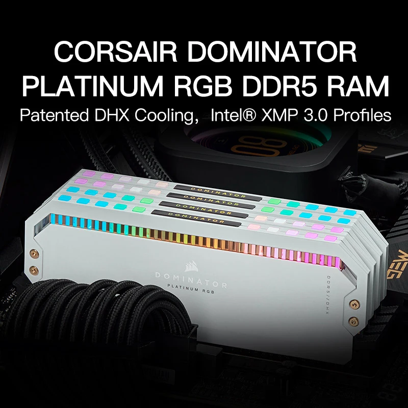 CORSAIR DOMINATOR PLATINUM RGB DDR5 RAM 32GB(16GBx2)KIT Memory  6400MHz 1.40V 64GB(32GBX2) CL32 Intel Optimized Computer Memory