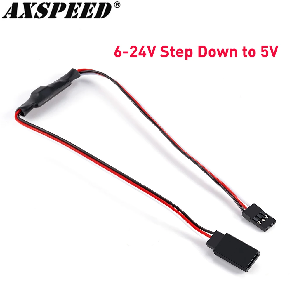 AXSPEED Converter Step Down Module 5V / 6-24V Step Down to 5V Voltage Regulator Plug for RC Car Air Plane Drone Model Parts