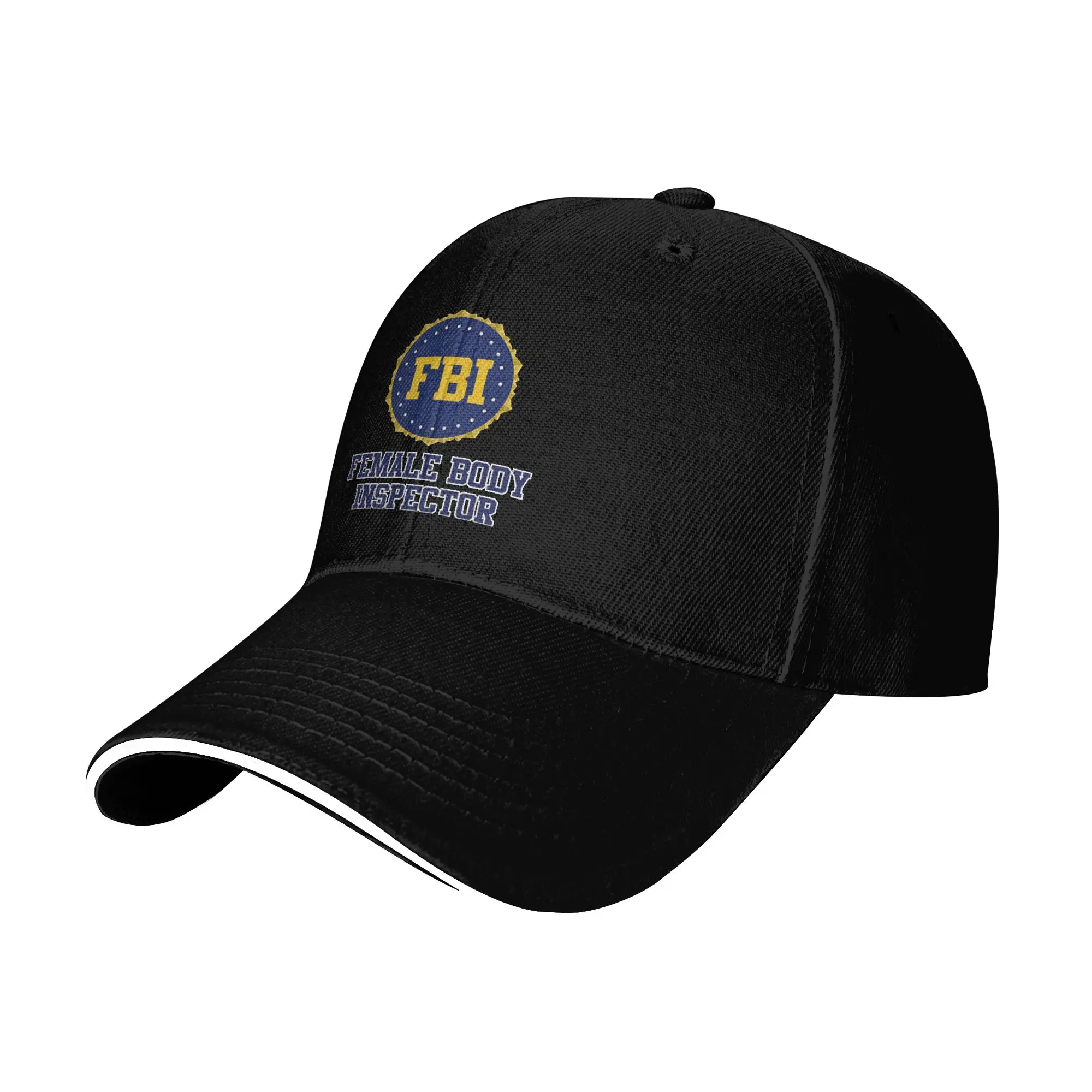 FBI Badge Female Body Inspector Meme Sun Baseball Cap  Spring Streetwear Hip Hop Hats For Couple Kpop Rock Baseball Caps