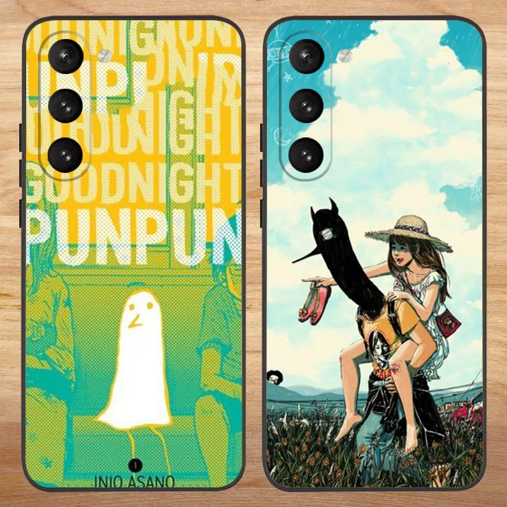 Comics Goodnight Punpun Phone Case For Samsung S23,23,22,30,21,10,9,Note20 Ultra,Lite,Ultra,5G,Plus,FE,Black Soft Case