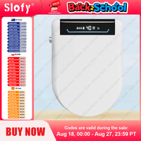 Electric Smart Bidet Toilet Seat Air Dryer WirelessRemote Heated Toilet Seat Instant Warm Water Self-Clean Nozzle Slow Close Lid