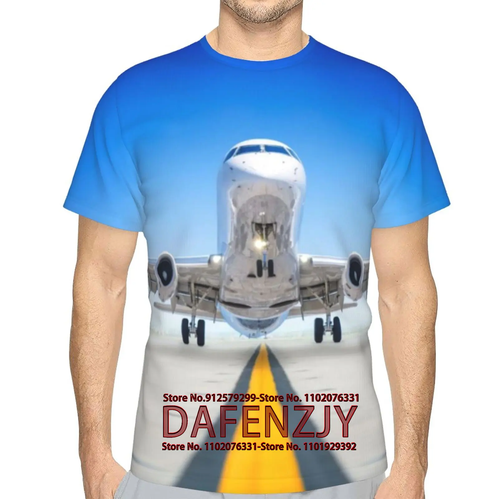 

Men's 3D Aircraft Printed T-Shirts Short Sleeve Graphic Tees 2025 Summer T Shirts Fashion Tshirts Cool Streetwear Tops