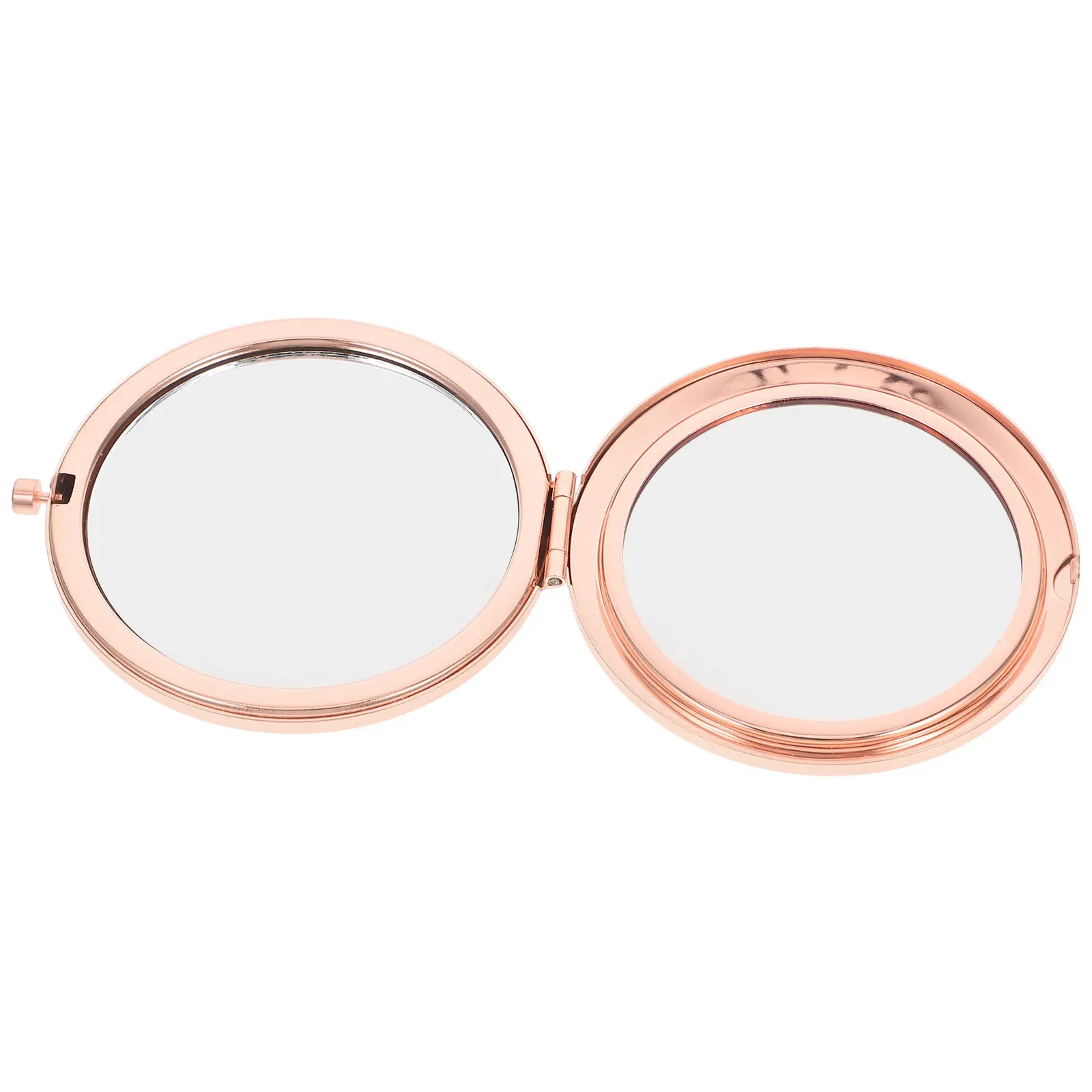 

Portable Mini Folding Rose Gold Makeup Mirror Double Side Clear Reflective Compact Small Purse Pocket Mirror Travel Handheld