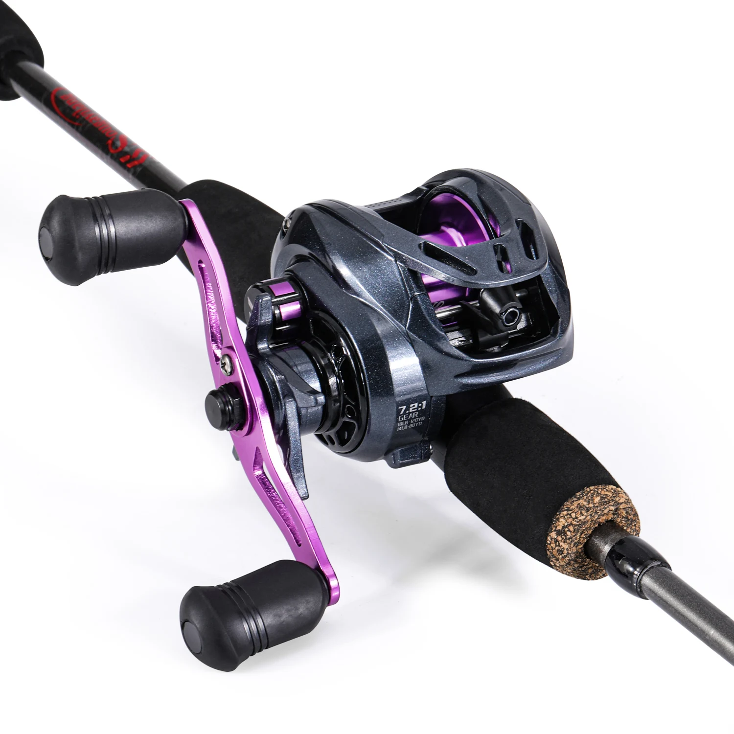 Sougayilang 1.7 متر صنارة صيد السمك من ألياف الكربون قضيب مسبوك وبكرة صب الطعم مع خط بي مجاني كهدية أقصى سحب 8 كجم لباس