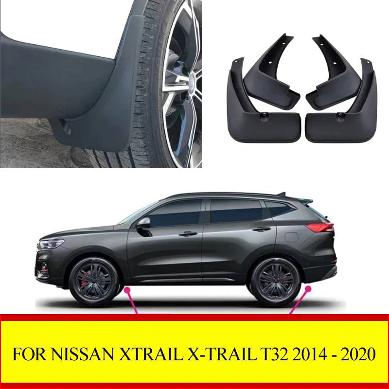 

Автомобильные брызговики для Nissan XTrail X-Trail Rouge T32 2014-2020, передние и задние брызговики, аксессуары для защиты от брызг