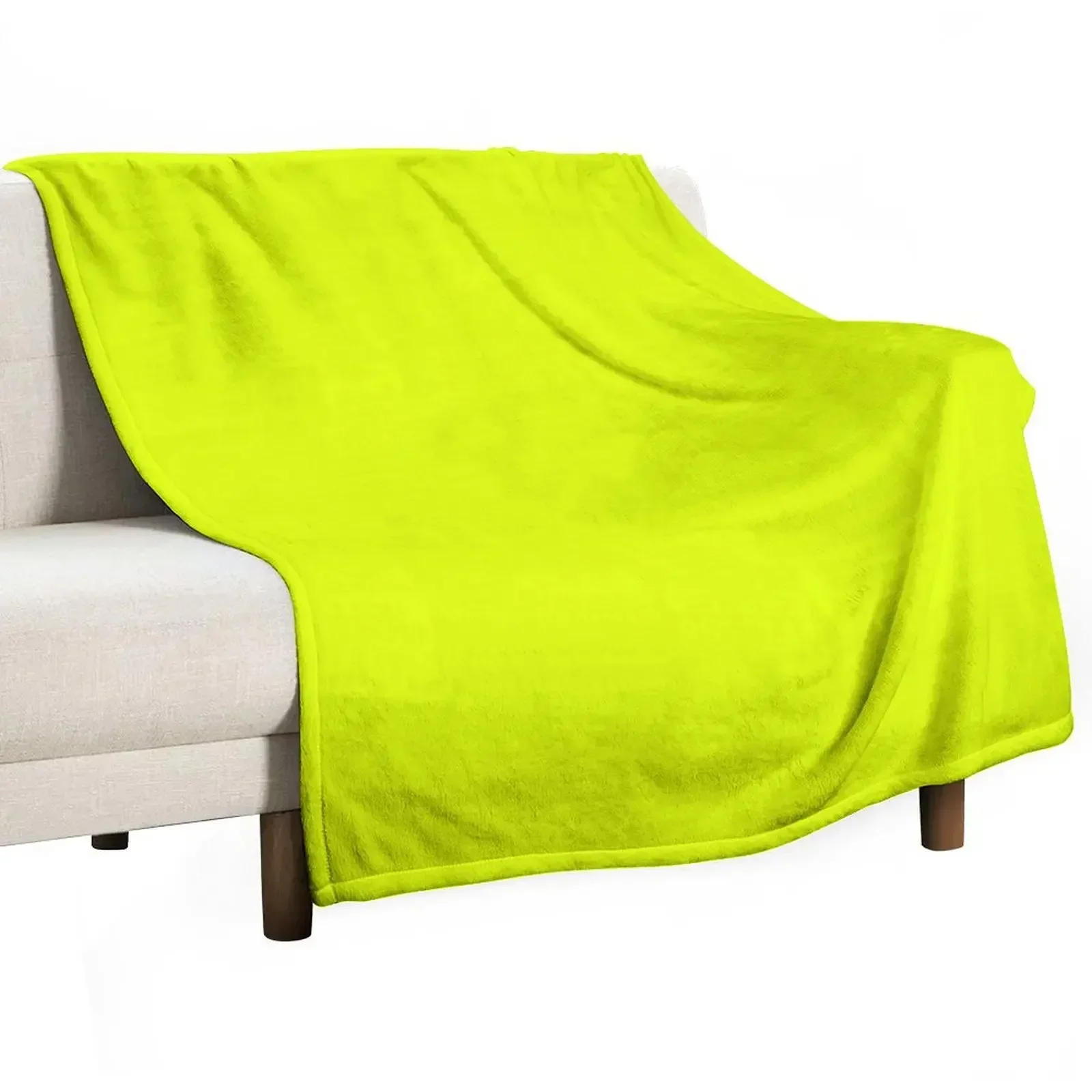 Chartreuse Yellow Solid Color Throw Blanket for babies Plush Softest Weighted Luxury Thicken Blankets